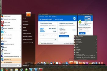 Teamviewer sessie vanuit Windows 7 Professional naar Ubuntu 14.04